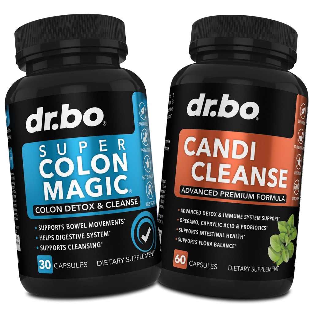Colon Cleanser Detox & Candi Cleanse Pills - 15日 Colon Clean Cleanse Pills 配有 Probiotic & Oregano 支持的 Caprylic Acid 复合体 Gut Bowel 运动, Poop Intestinal Stomach Bloating