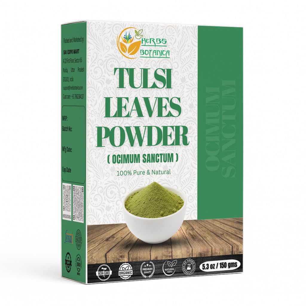 草药 Botanica Tulsi Powder Tulasi 圣巴西尔 Tulsi Powder Ocimmum Sanctum Virtuality & Wellness - 纯净、自然和振动的布尔豁免 自然 5.3 oz