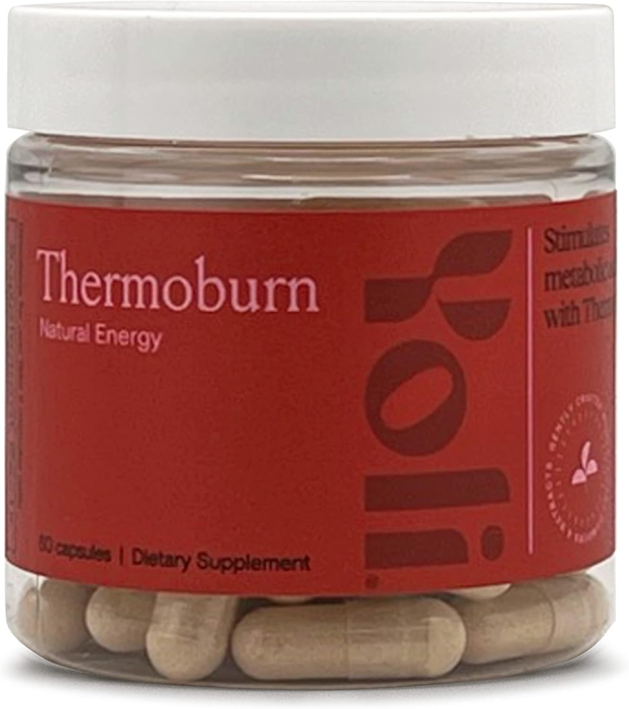 Yoli® Thermoburn能源补充品,配有绿色茶叶、瓜拉纳、乔琳、Raspberry Ketones和Thermo-G 专有混合物-能量维生素,60卡普尔