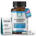 天然陶酸镁补充剂1500 mg,配90 Capsules -- -- 30天供睡眠支持、心脏健康、放松、血压平衡和能量靴