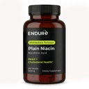 Endur Plain Niacin (Nicotinic Acid), 心脏健康与健康胆固醇平衡补充剂, 即时释放公式, Gluten Free, 500mg (100片)