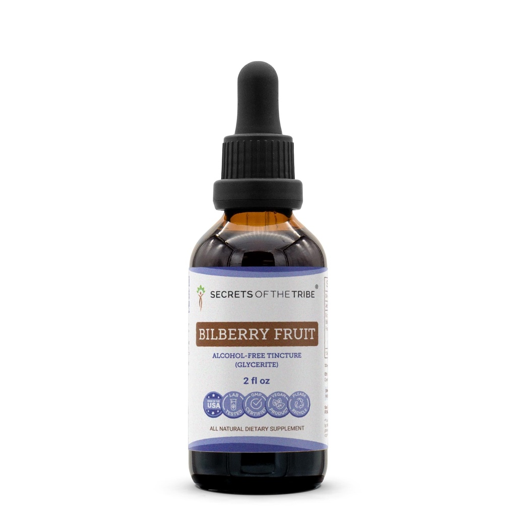 Bilberry无酒精液体提取、Bilberry (Vacinium Myrtillus) 干果锡补充剂(2 FL OZ)的秘密