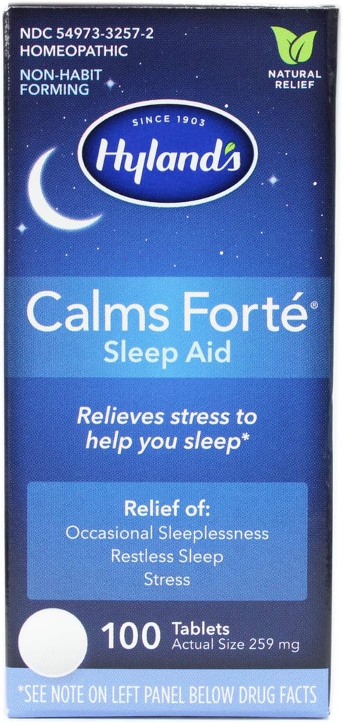 Hyland's Calms Forte睡眠援助——100块牌匾