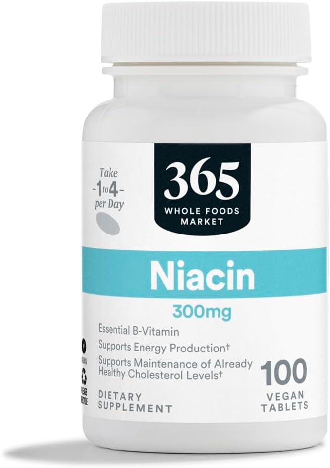 365 由全食品市场,Niacin 300Mg,100平板