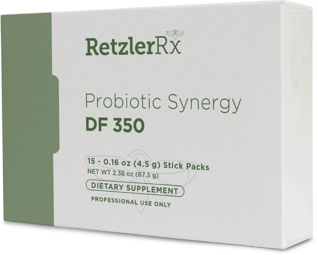 RetzlerRxTM博士撰写的 " 亲生协同 " DF 350 — 350亿 CMU — 无乳品、高潜力350 CFU 18 - 火车亲生辅助剂 — 支持Immune + Gut Health(15个单一服务棒包)