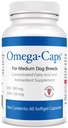 中犬饲养的Omega-Caps - Omega 3,维生素,矿物,抗氧化剂 - 支持免疫系统,关节,心脏,和大脑 - 60软胶盖