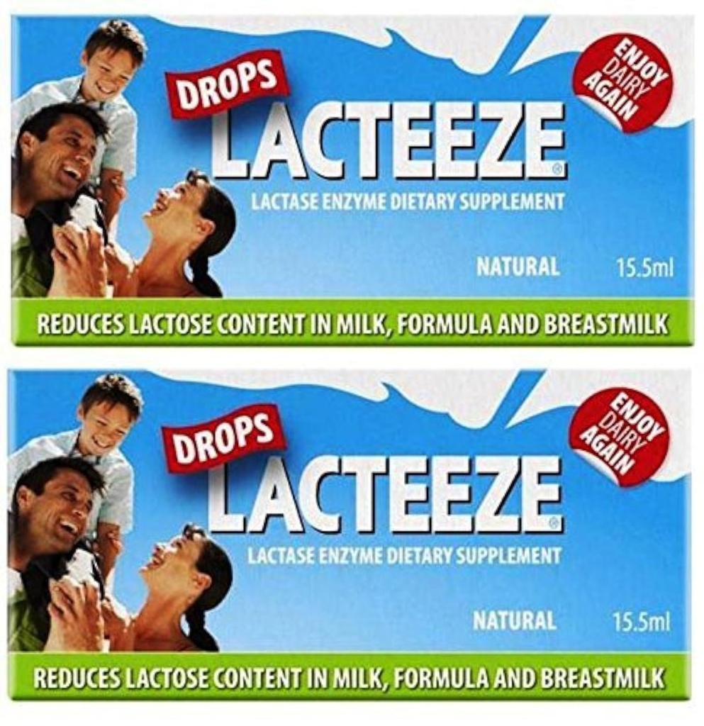 2包Lactase酶Lacteeze 液滴 15.5毫升液体