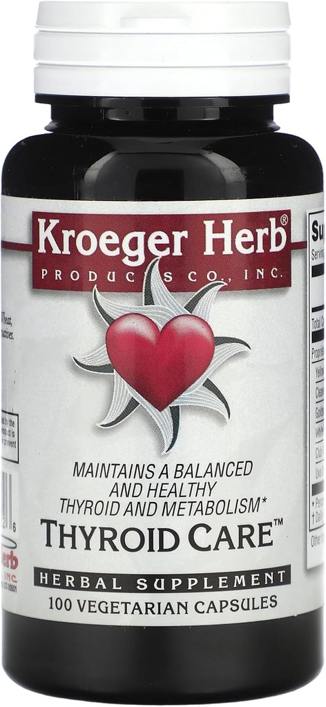 Kroeger Herb 甲状腺护理 Capsules, 100 Counters