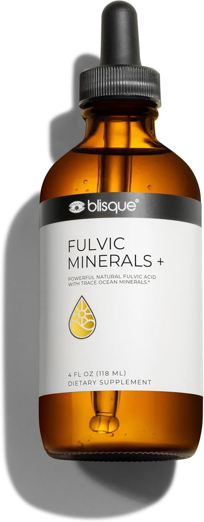 Blisque – 天然追踪矿物滴水量补充Fulvic酸和Humic酸 → 用于解毒、清洁、免疫支持、脑促进器、碱水分和能量 → 含有电解质 → 4 Ounce