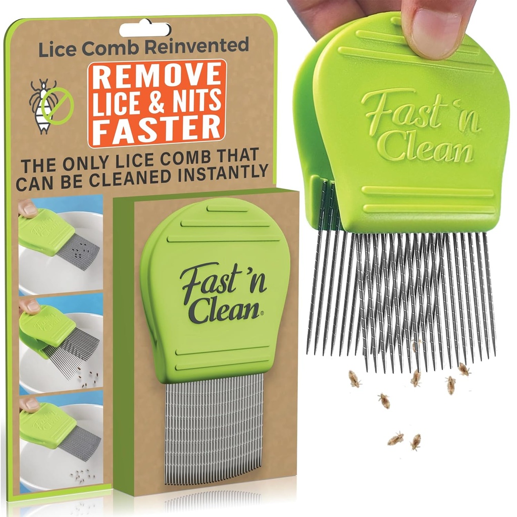 Fast 'n clean - Lice Comb recrevented - 自我清洁 虱子Comb