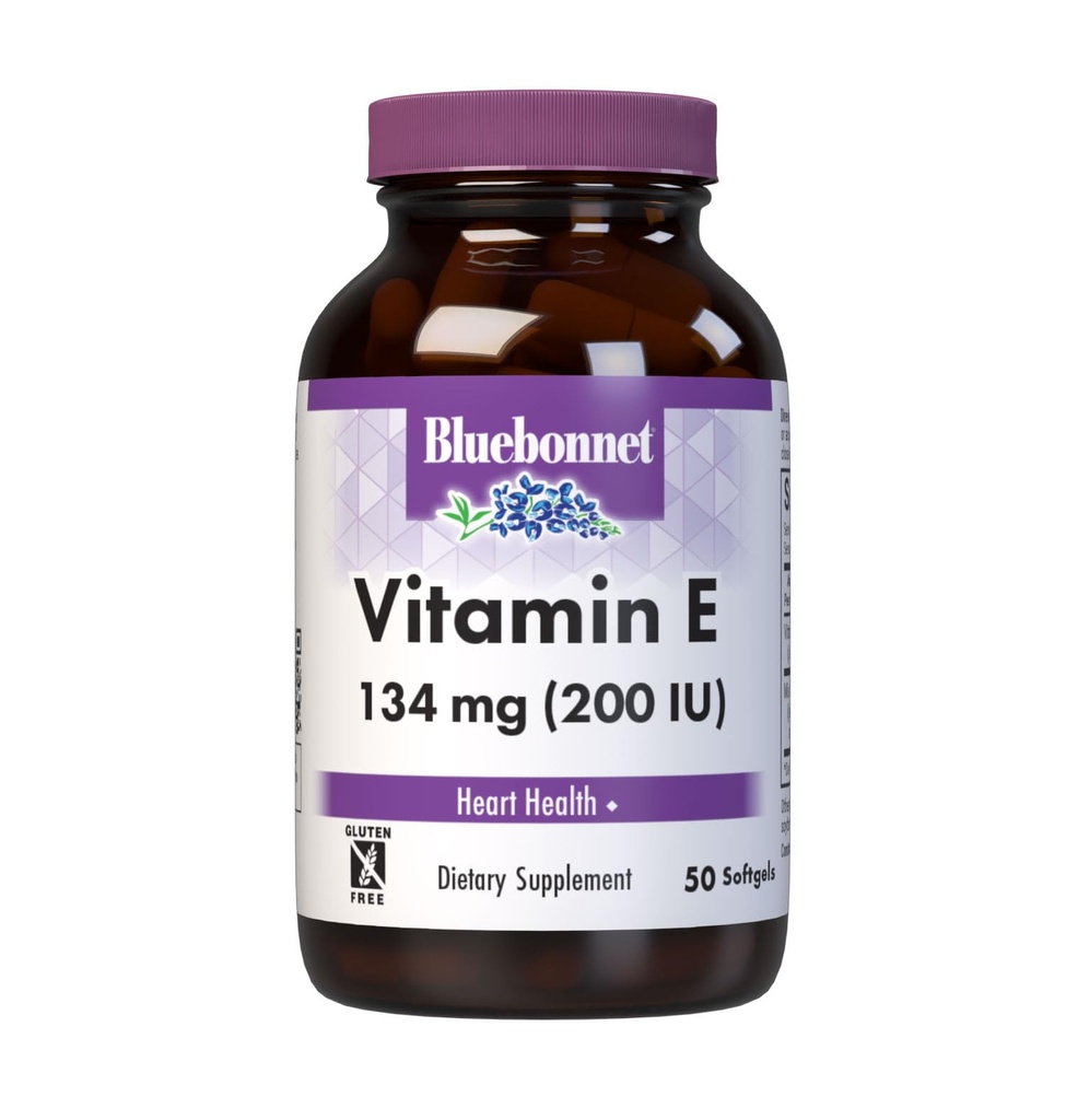 BlueBonnet 维生素 E 200 IU 混合软胶, 50 计数