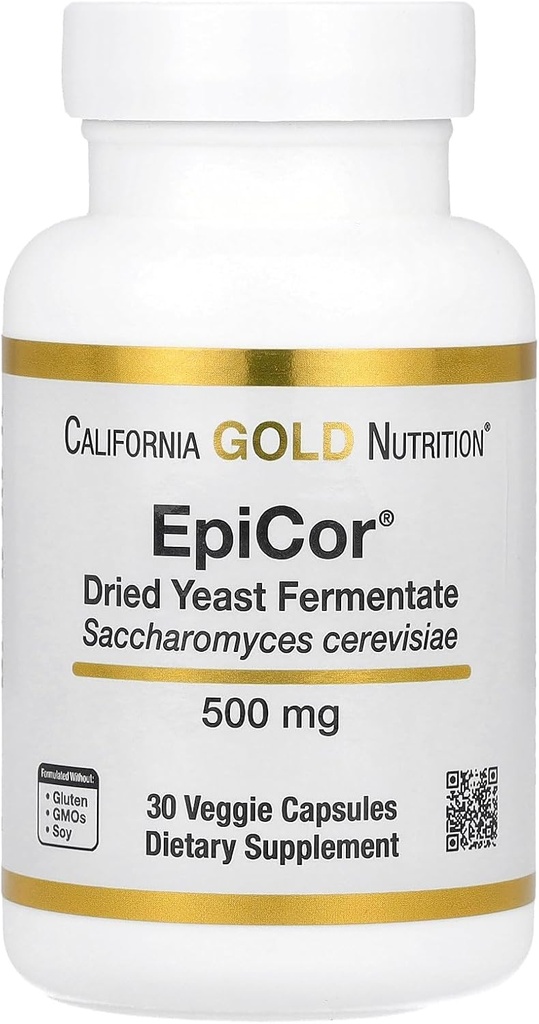 加利福尼亚金营养 EpiCor®,干酵母发酵酸盐,500毫克,30枚Veggie Capsules