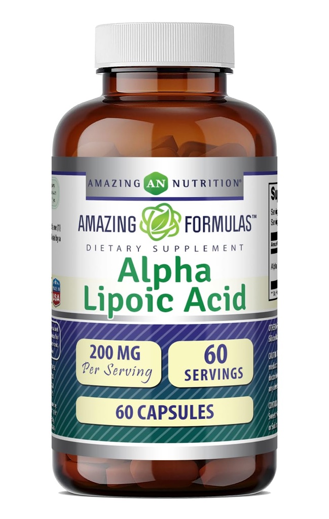 (原始内容存档于2018-09-21) (英语). Amazing Formules Alpha Lipoic Acid QQ200 Mg Supplements QQ Capsules 非GMO Gluten Free QQQ 在美国制造 (1 Pack, 60).