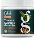 Gaia Herbs Turmeric Extreme Extreme Gummys - 支持施舍救济以帮助维持积极生活方式 - Lemon Ginger Flavor - 120 Vegan 有机Gummys (40日供应)