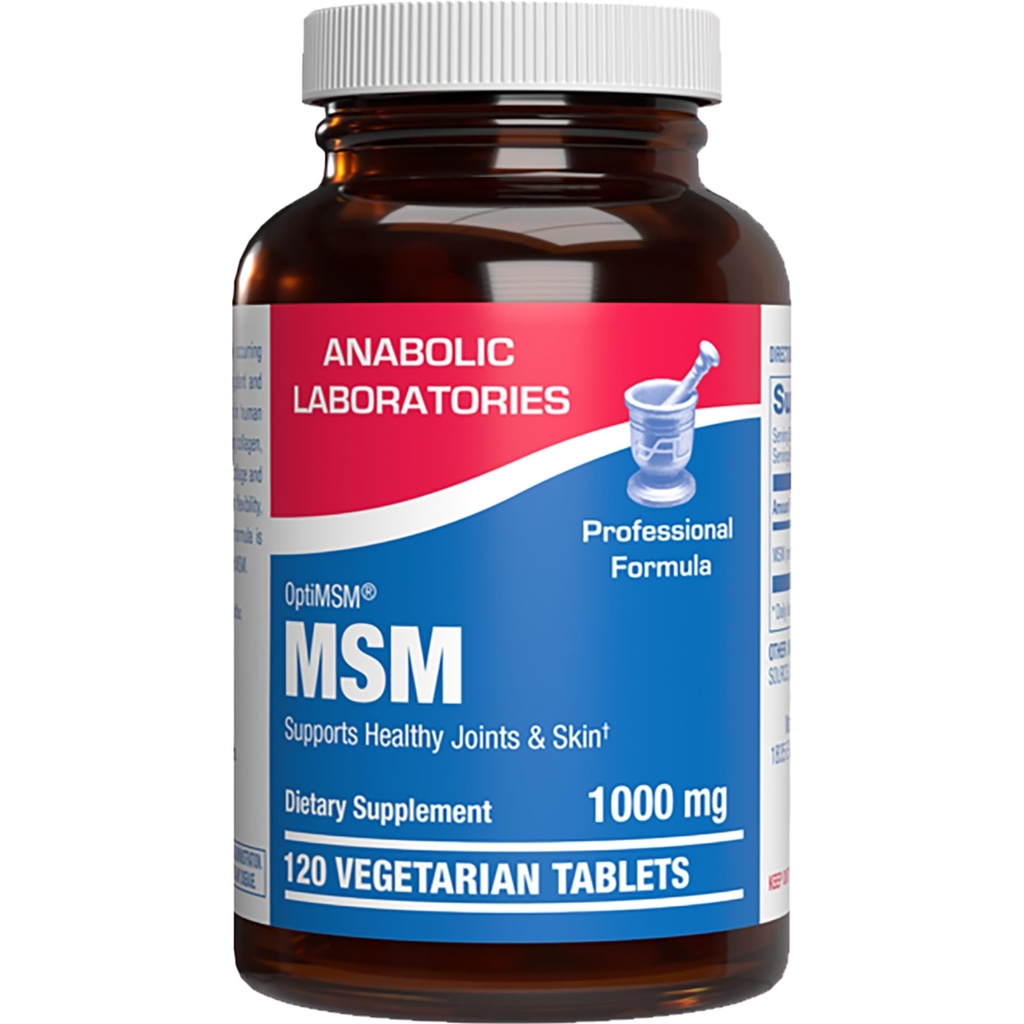 甲基磺酰甲烷 MSM补充1000mg - 与来自OptiMSM的MSM的高强度软组织与联合支持补充 - 在美国的蔬菜非GMO和生产 CGMP设施中 - 60种服务