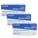 主要JOR 4 Mg过敏药片 - 氯苯甲胺 Maleate 4-Hour过敏药片 - 用于缓解喷嚏、痒水眼、痒喉和Runny Nose的抗Histamine(3包)