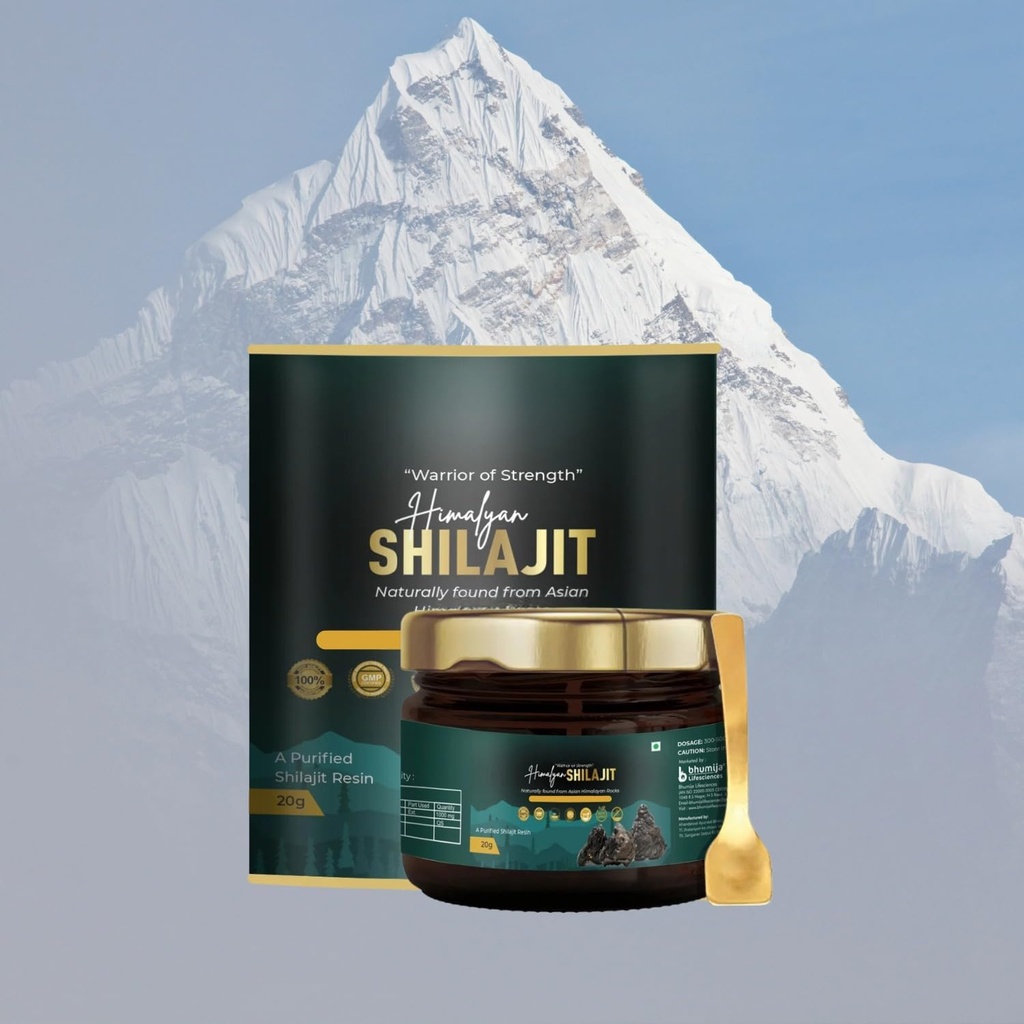 Bhumiija和生命科学Resin Shilajit男女补充