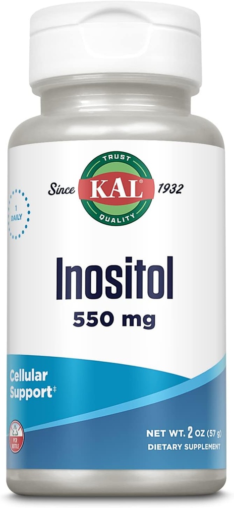 KAL Inositol粉末550mg,脑健康,神经系统和Mood支持补充,细胞健康支持,增强吸收公式,易混合,Approx. 102名服务人员,28人