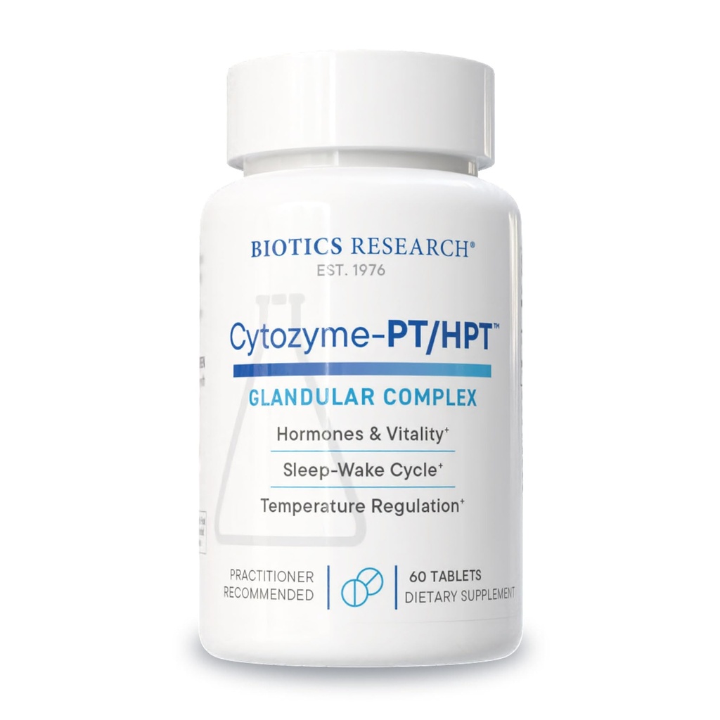 生物研究 Cytozyme PT HPT Lamb Pituitary/Hypothalamus 复合物,支持Pituitary Gland和Hypothalamus的功能,肾上腺健康,大脑助推60片