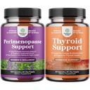 Perimenopause 的套装补充 Maca Root Vitex Berry & Black Cohosh 的热闪光灯 夜间汗水 Hormone 平衡 & Mood 和 甲状腺 支持 L Tyrosine Bladderwrack Selenium & Ashwagandha