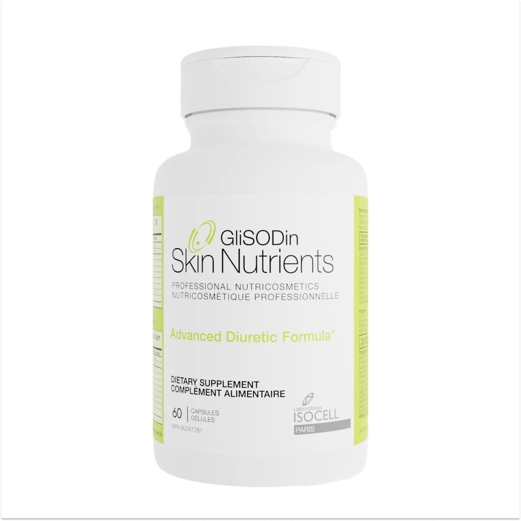 Glisodin Diuretic - Nutracutical 增强天然排水量以减少与流体留水有关的淤积 - Has 纯化属性 协助消除毒素 -- -- 60个甲壳体