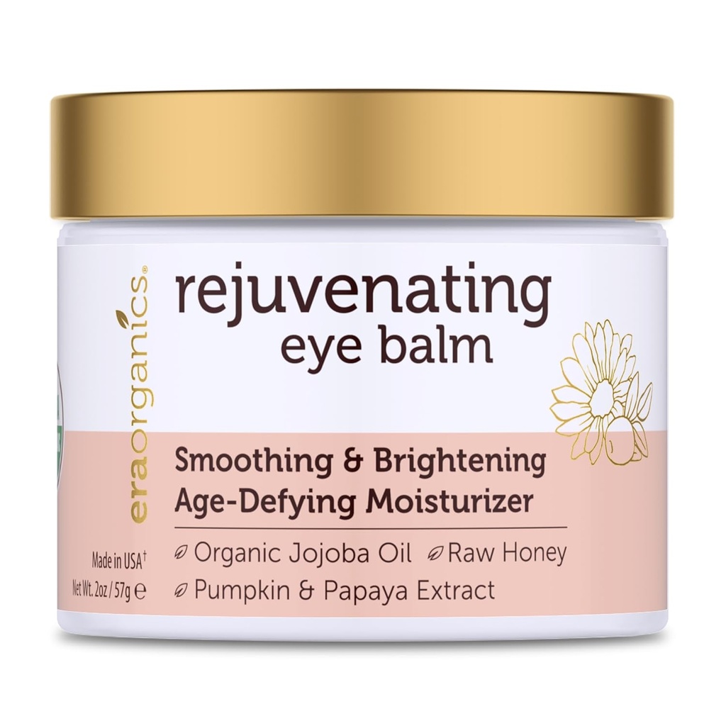 USDA 有机眼摩擦器 Cream - 复发和新生年龄 Defing Balm - 与Jojoba Oil的敏感皮肤天然成份, Argan Oil for Puffiness, Fine Lines Plus more