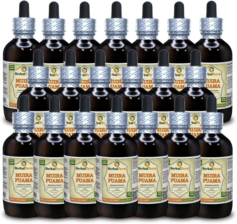 Muira Puama (Ptycopetalum Olacoides) 丁香,有机液体提取物(Brand name:Herbalterra, Proudly Made in USA) 20x4 fl.oz (20x120 ml) 有机液体提取物(Brand name: Herbalterra, proudly made in USA) 20x4 fl.
