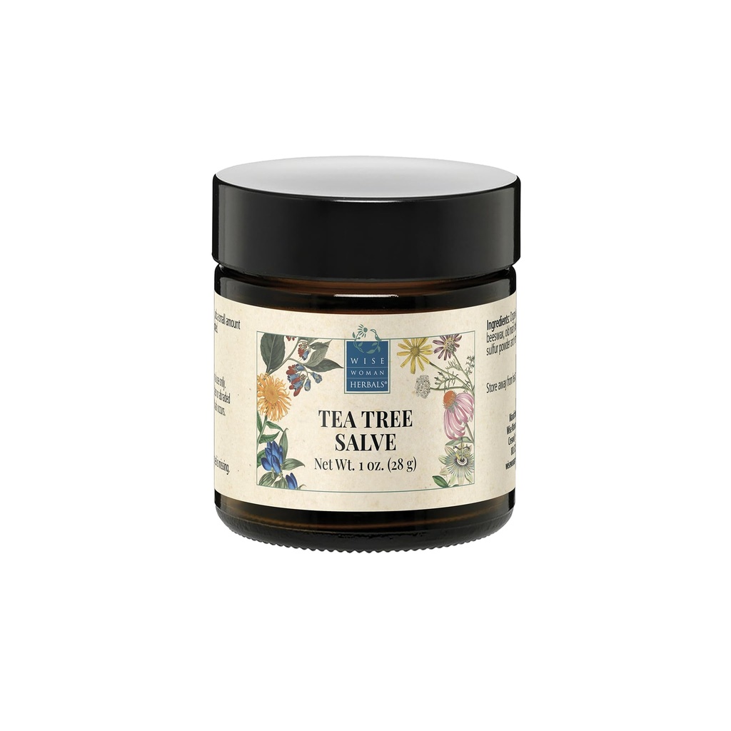 明智的女性草药 - 茶树盐 - 1 Oz - 促进正常的健康皮肤,帮助援助干痒皮肤和刺激脚趾甲、指甲和身体