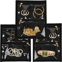 旅行珠宝组织者案,Jewelry Bags 珠宝存储簿 Binder,带有Clear Zipper Velvet 邮袋用于旅行,Earrings, Rings, Necklace,Bracelet(内页,3 PCS)