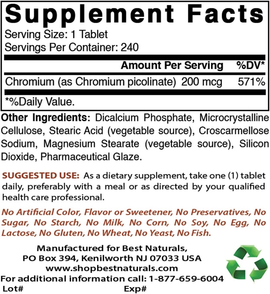 丙烯酸铬 200 mcg & Vitamin K2(MK7)与D3