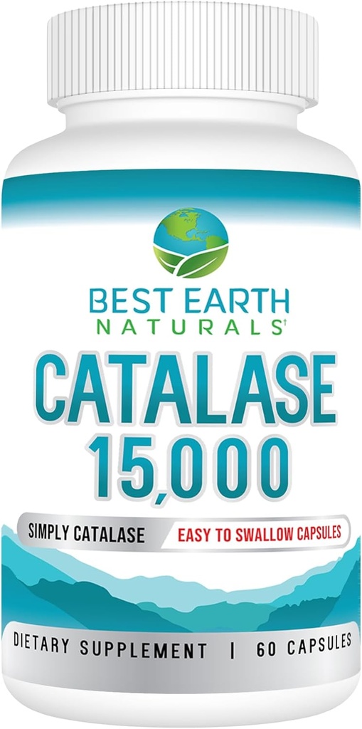 Best Earth Naturals Catalase Supplement 15,000 - 强发的发型补充剂 - 60 Capsules(60天供应)