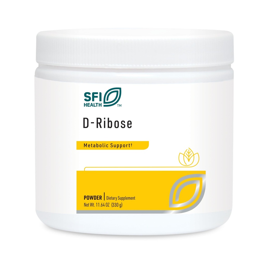 Klaire Labs SFI 健康 D- Ribose Powder - 能量代谢和心血管支持 - 假生 D-Ribose 补充 天然,Mild Sweet Taste - Mix Into Water 或 Juice (300g / 10.58oz)