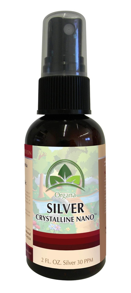 Organa Crystline Nano Colloidal Silver Spray - 30 PPM - 2 Ounce Spray Bottle (英语:Organa Crystline Nano Colloidal Silver Spray - 30 PPM - 2 Ounce Spray Bottle (英语)).