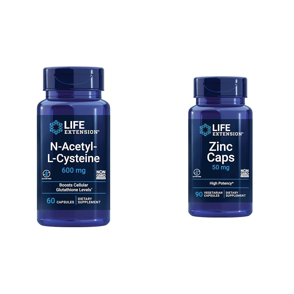 寿命延长 N-乙酰-L-Cysteine(NAC) & Zinc Caps
