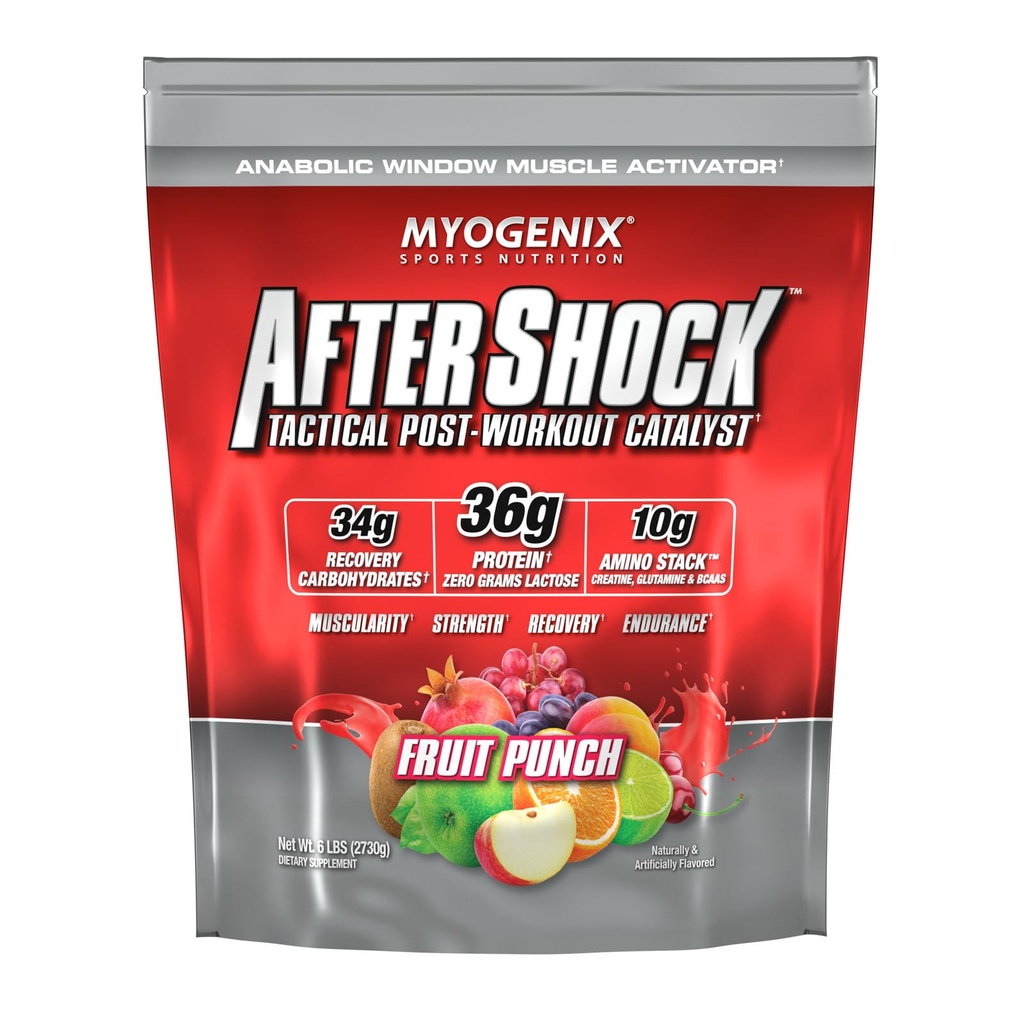 Myogenix 余震后工作——肌肉增生Whei蛋白粉——加快肌肉增生和复苏——支持联合健康和增生Glycogen——水果冲刺,6磅