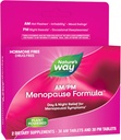 自然之路 AM/PM 更年期 妇女补编、热闪电救济*、夜汗*、静眠*、Mood Swings*、Hormone-Free Formures with Black Cohosh、Theanine、Valerian、60块牌匾