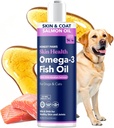 诚实的Paws 野生阿拉斯加沙门油换狗和猫 – Omega 3 鱼油补充品 皮革,大衣,联合和心脏健康 – 自然,可持续来源,8 oz