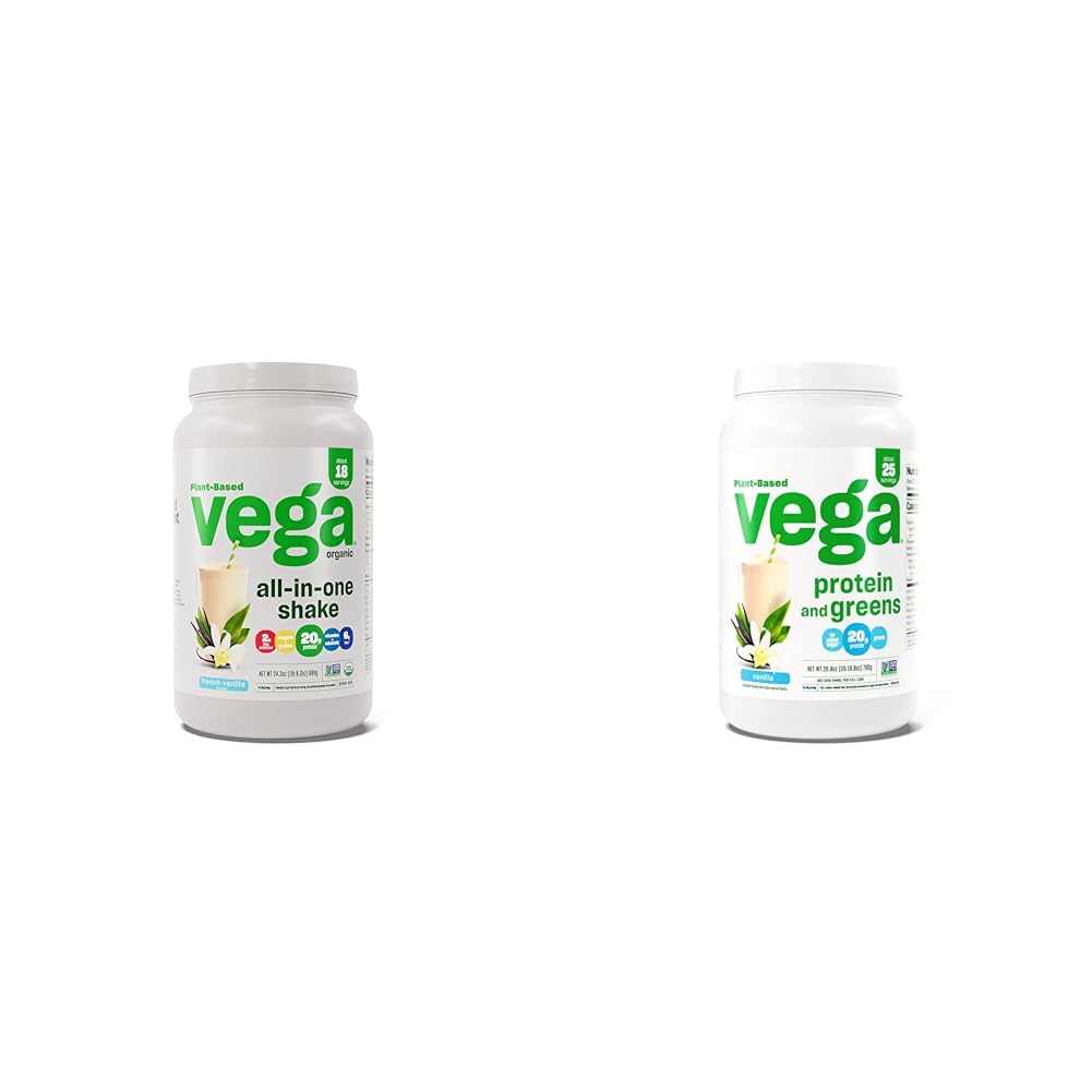 维加有机全能蛋白蛋白与蛋白质和绿素蛋白粉,香草 - 20g 植物基蛋白加蔬菜