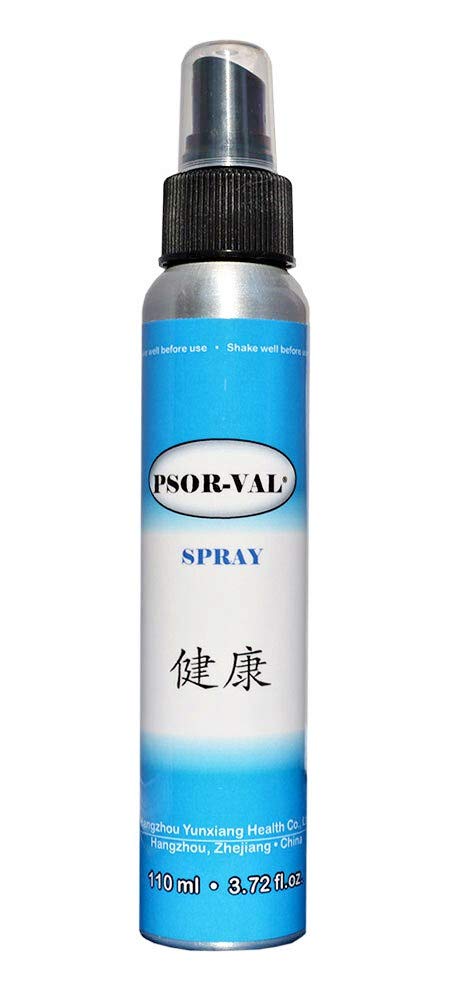 PSOR-VAL 速效锌 Pyritione 皮肤疾病救济喷雾,用于Psoriasis、皮肤炎和Eczema症状(3.72 Fl Oz/110ml)
