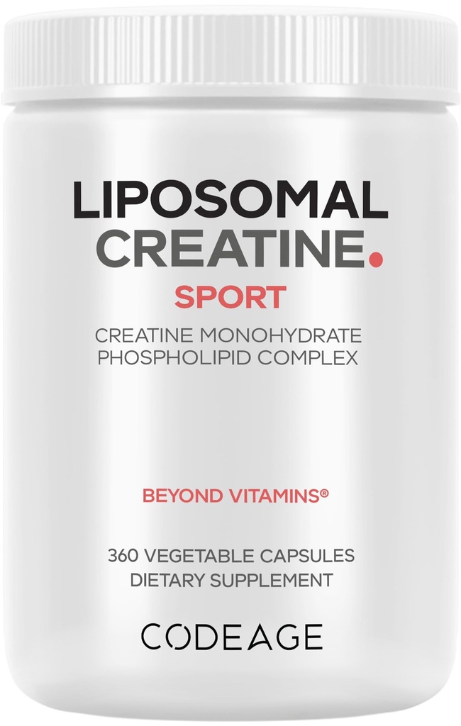 编码 Liposomal Creatine 单水合物补充剂,纯Creatine 2500mg - 3个月供应,微化,Creatinine 肌肉运动营养和运动员,非GMO - 360卡普尔
