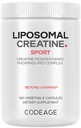 编码 Liposomal Creatine 单水合物补充剂,纯Creatine 2500mg - 3个月供应,微化,Creatinine 肌肉运动营养和运动员,非GMO - 360卡普尔