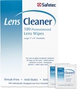 Safetec Lens & Eglass 清洗擦拭, 预调擦拭(2包100厘米盒 - 200件清洁衣)