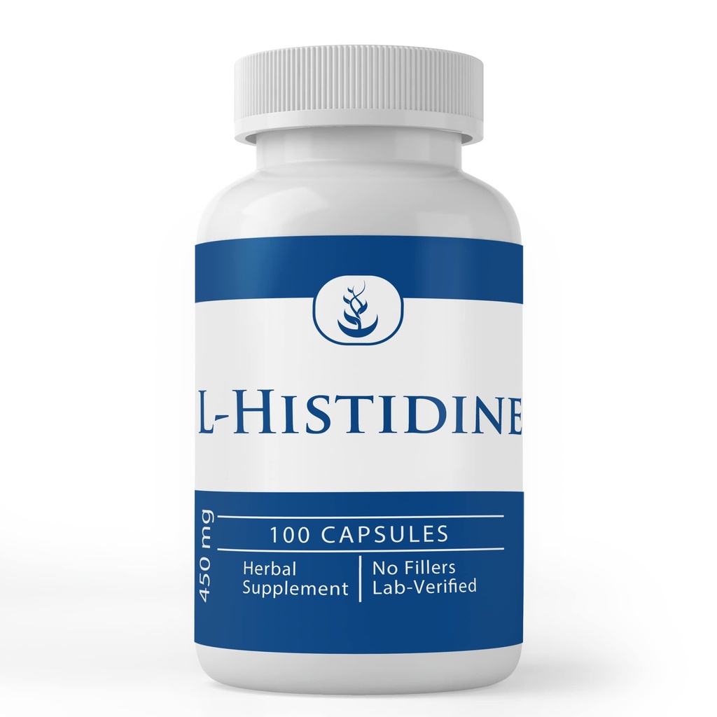 L-Histidine(100盖) 永远纯净、无添加剂或填充剂、实验室验证