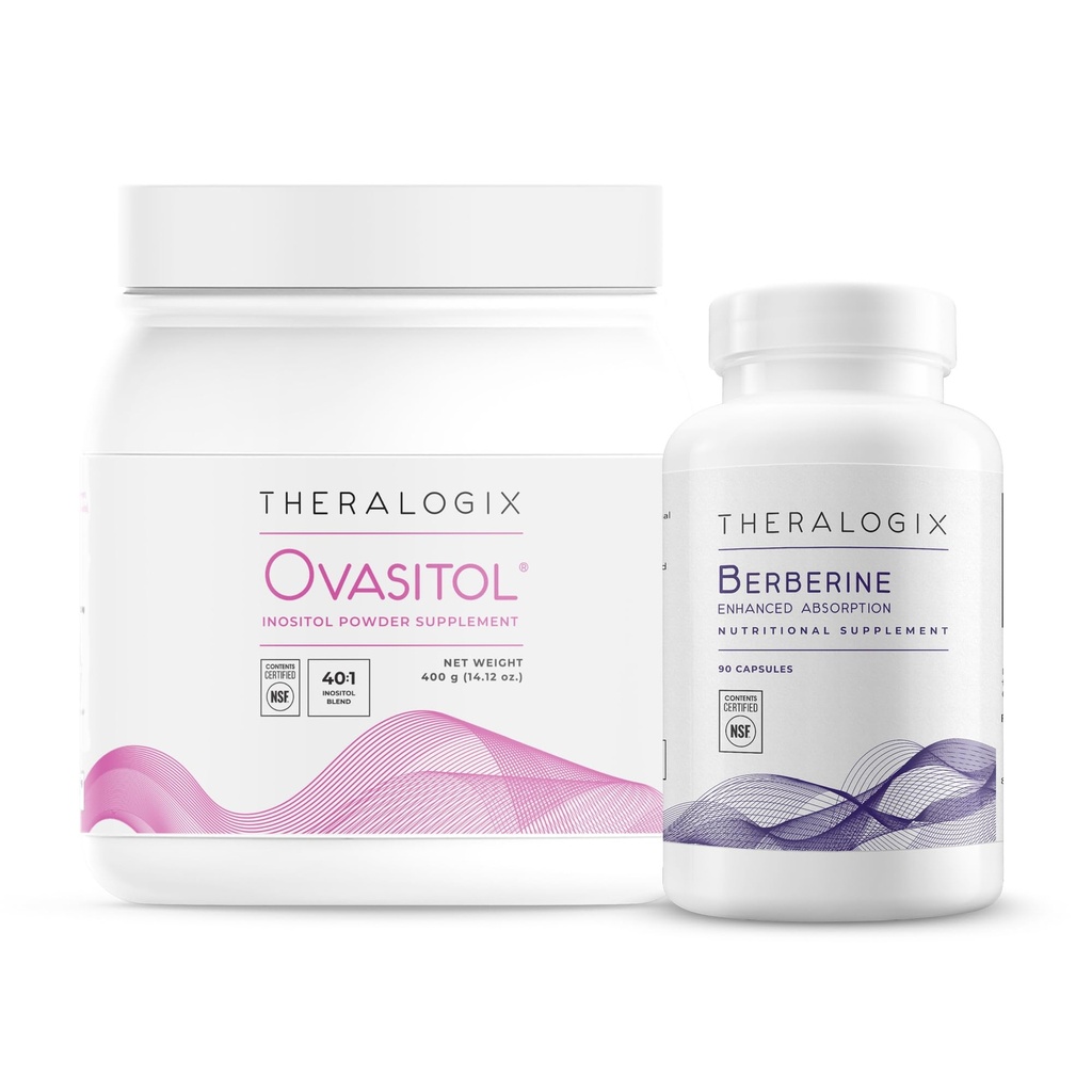 Theralogix Ovasitol Inositol罐头 + Berberine 增强吸收库, 14.12 Ounce & 90 Counter (Pack of 2)