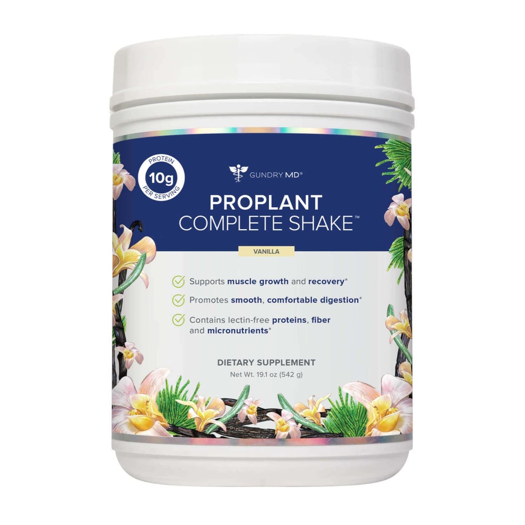 Gundry MD® Pro Plant Complete ShakeTM 高纤维植物蛋白蛋白混合剂,20 services (Vanilla)