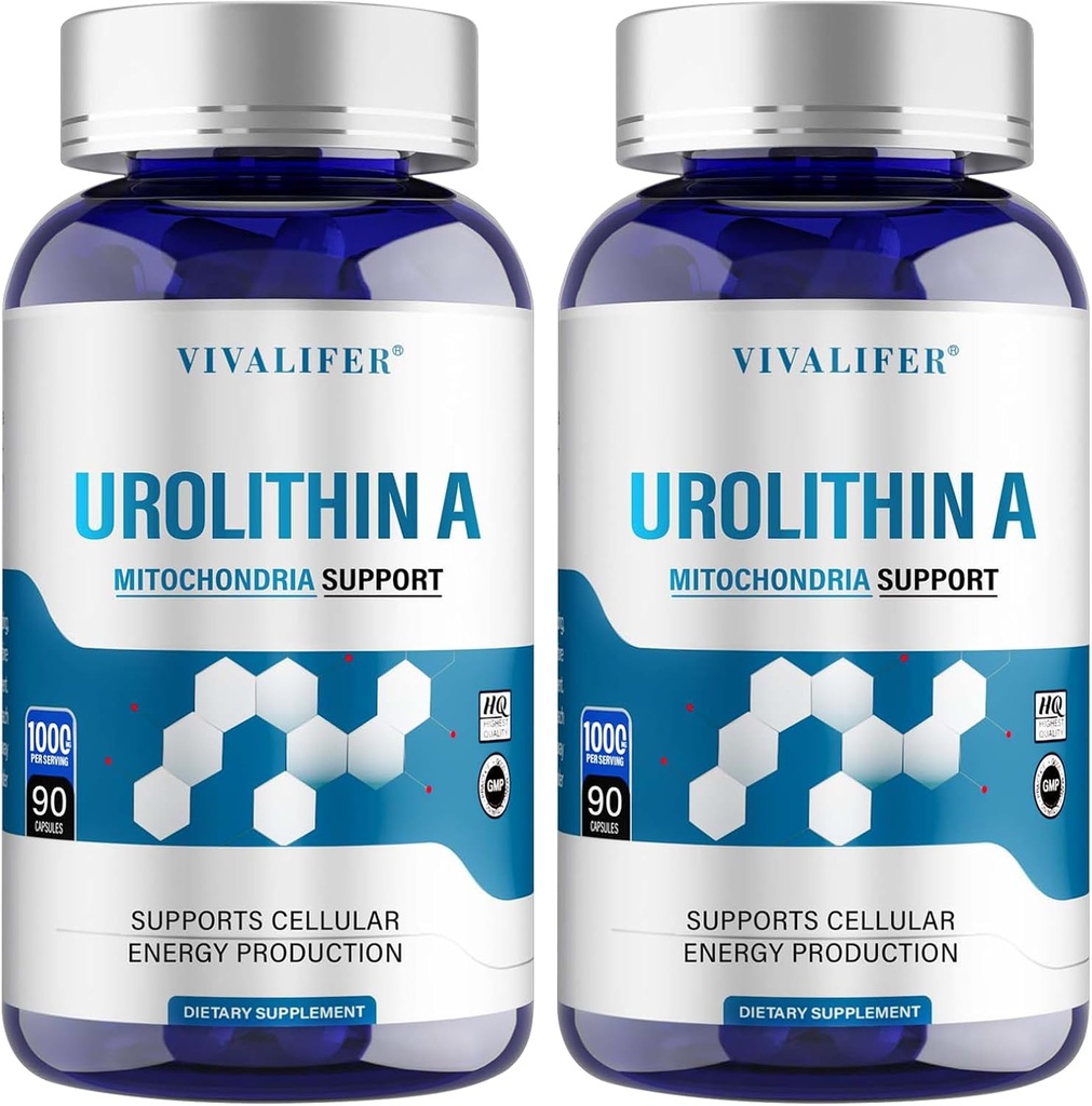 Urolithin A 补充1000毫克,180软胶强抗氧化剂保护,促进健康老化和Mitochondrial健康和男女细胞修复支助
