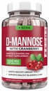 天然D-Mannose Capsules 4-in-1公式 - 120 CAPS, 1500 MG Cranberry, Dandelion, Hibiscus花序提取, 支持Bladder 和 Urinary Tract 健康的药剂