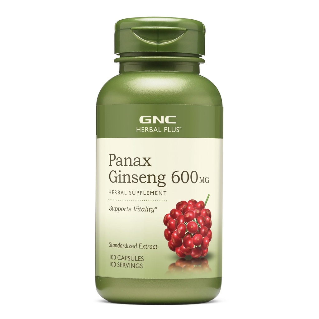 GNC 草药加Panax Ginseng 600mg,支持生命力,100卡普尔