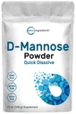 微成份 D 曼诺斯粉,纯曼诺斯补充剂,快速水溶剂,支持尿液Tract Cleanse & Bladder Health,女性和男性的Premium Mannose, Vegan Friend.