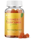 Turmeric Gummys 带有黑色辣椒的炎症,Turmeric 和 Ginger 补充免疫联合支持, Sugar Free Curcumin Ganger Gummys 成人 Vegan Non-GMO